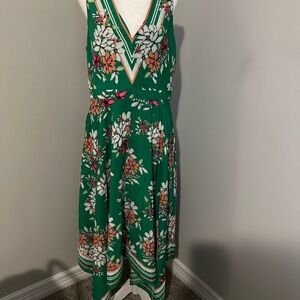 Vince Camuto Green Floral High Low Dress